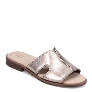 NEW Clark’s Metallic Declan Slide Sandal 7 Wide